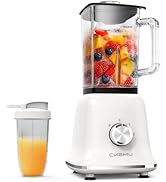 CKEMU Professional Blender For Smoothies, 58 Oz Glass Jar, Glass Blender Including Puree &amp; Crush ...
