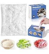 Homelove 100pcs Plastic Bowl Covers Food Cover Dish Covers, Reusable Elastic Stretch Fresh Keepin...
