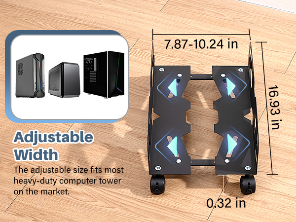 Adjustable Computer Tower Stand