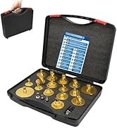 LUTIFIX Master Cylinder Bleeder Kit, 17 Pcs Aluminum Brake Bleeder Adapter Kit with Quick Connect...
