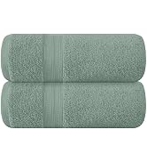 BOUTIQUO Cotton 2 Pack Oversized Bath Towel Set, Large Bath Towels 27x54, Ultra Soft, Absorbent, ...