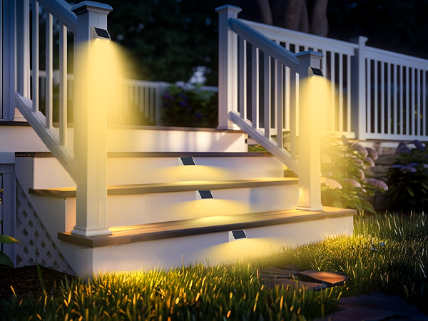 solar fence lights outdoor waterproof led