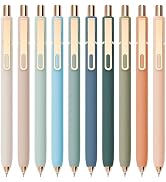 Linbsunne Gel Pens Black Ink Pens for Office 0.5mm Fine Point Pen Smooth Writing Retractable (Met...