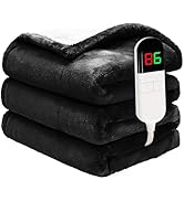 PTQ Heated Throw Blanket 50"×60" - Premium Cosy Soft Electric Blanket with 6 Heating Levels,Fast ...