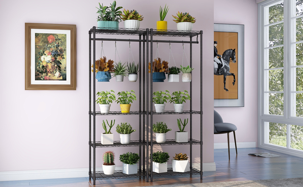 XIOFIO 4-Tier Plant Shelf for Indoor Plants Outdoor