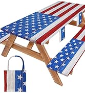 Waterproof Picnic Table Cover with Bench Covers