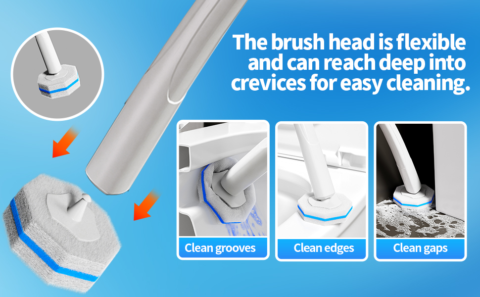 60pcs Disposable Toilet Brush Refills 2