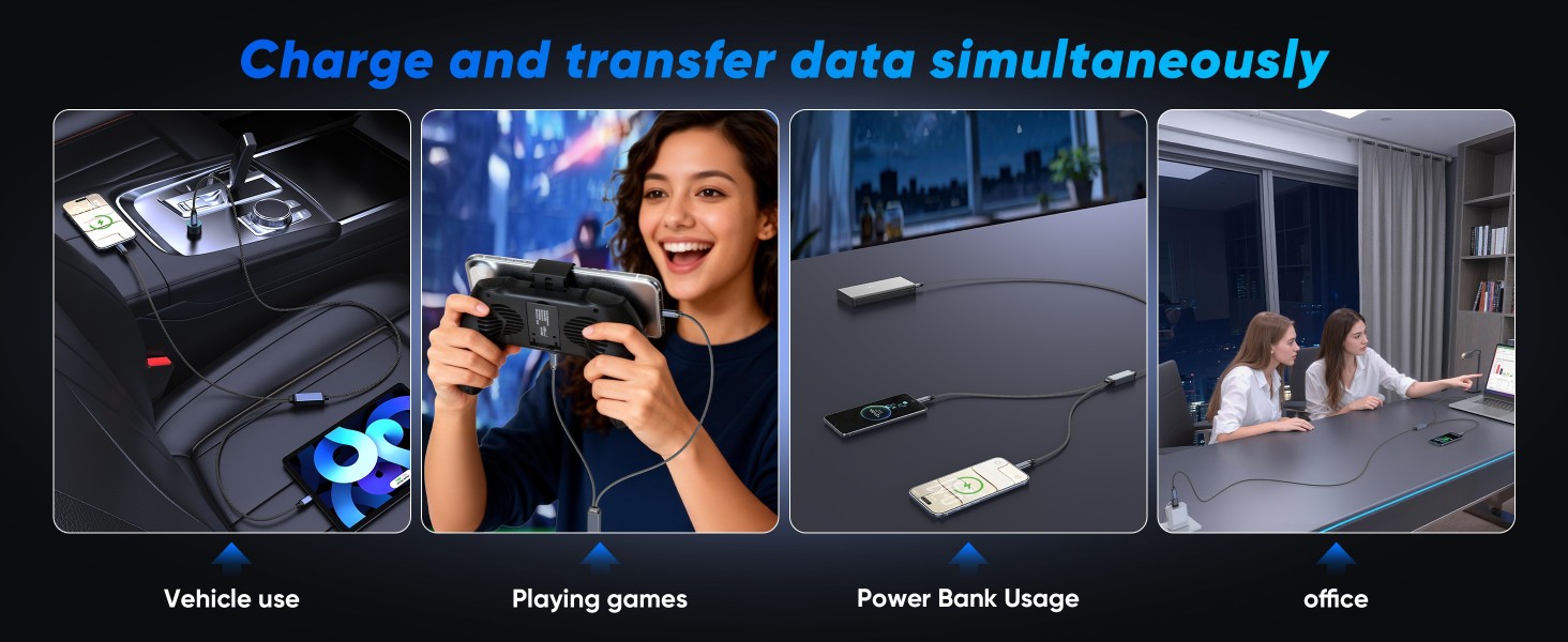 Charge and transfer data simultaneously