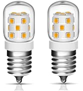 Akynite LED E17 Microwave Light Bulbs Under Hood 300LM Dimmable Oven Bulb 3000K Warm White Light,...