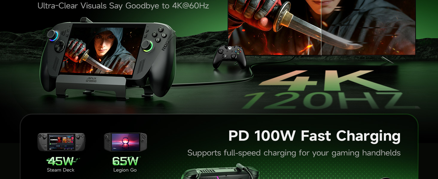 rog xbox ally x dock steam deck oled lcd docking station