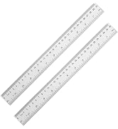 YouOKLight Plastic Ruler 30cm, Clear Ruler,Transparent Ruler 12 inch,Metric Ruler,Ruler 30cm for ...
