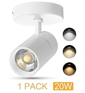 VANoopee 3-Color Dimmable Ceiling Spotlight Flush Mount Adjustable Spotlight Directional LED Spot...