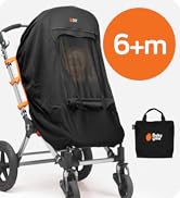 Baby Uma Stroller Sun Shade - UPF 50+ Protection, Breathable Blackout Mesh Cover With Zip-up Wind...