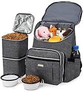 BAGLHER Travel Dog Backpack - Detachable Travel Dog Food Container for Pet Supplies Dog Gear Back...