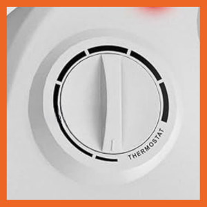 comfort zone portable space heater offers a temperature adjustment knob