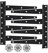 AYAYGD 8 Pack T Hinges 10 Inch, Heavy Duty T-Strap Shed Door Hinges, Black Outdoor Tee Hinge for ...
