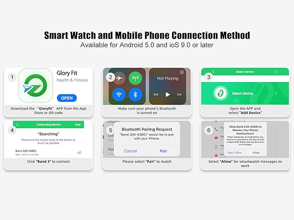smart watch for android phones iphone compatible