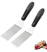 2-Pieces Small Metal Spatula Set, Mini Metal Spatulas for Kitchen Use, Stainless Steel Spatula fo...