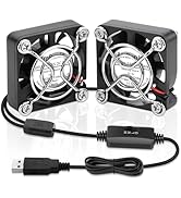 AmRunJe 2 Packs USB Fan 40mm x 10mm DC 5V Mini Cooling Brushless Box Fan for Computer Terrarium P...