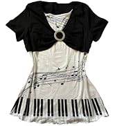 Y2k Grunge Shirts Alt Emo Clothes Women Whimsical Goth Short Sleeve Top