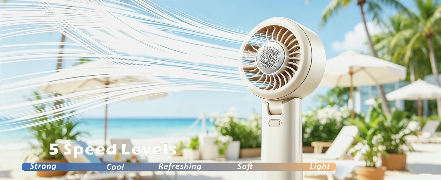 portable fan,fan portable,handheld fan,personal fan,portable handheld fan 5 speed level strong wind
