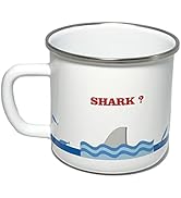 Shark Coffee Mug 17 Oz Big Capacity Holiday Travel Enamel Camping Mug,Cute and Funny Coffee Cups ...