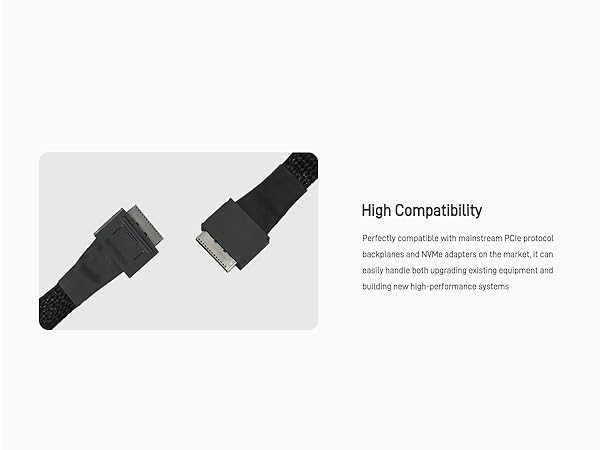 LetLinkSo Gen4 PCIe 4.0 Oculink SFF-8611 8i Connector Adapter Male Extension Cable