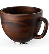 Cofun Premium Wood Mixing Bowl, Compatible with 4.5-5 Qt Tilt-Head Stand Mixers, Natural True Woo...