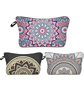 Roomy Cosmetic Bag,3 piece Set Deanfun Waterproof Travel Toiletry Pouch Makeup with Zipper (Manda...