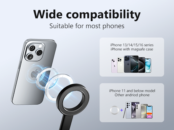 Magnetic selfie stick for iPhone