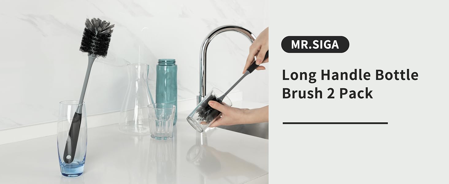 MR.SIGA Long Handle Bottle Brush