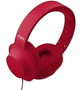 Coby Super Bass Stereo Headphones w/Adjustable Headband|3.5 mm Stereo Plug with Remote|Single-Sid...