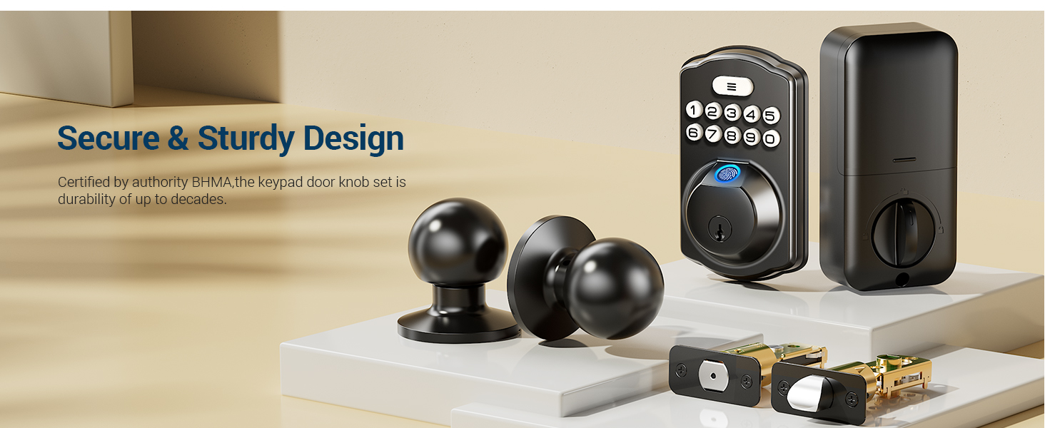 keyless entry door lock with knobs