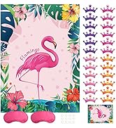 NEBURORA Pin The Crown on The Flamingo with 24 Crowns Pin The Crown on The Flamingo Theme Party G...