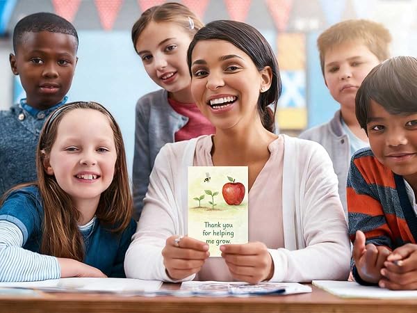 Teacher Appreciation Cards with Envelopes