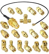 YOTENKO SMA Adapter Kit 18PCS SMA Connectors Kit SMA RPSMA Adapter, SMA Male Female RP-SMA Male F...