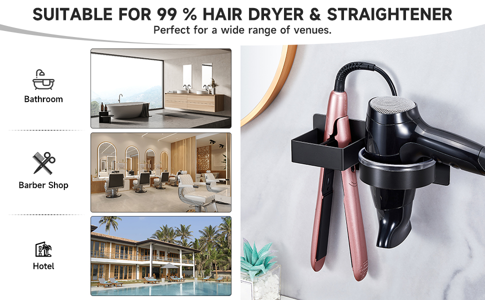 Hair Dryer Holder Wall Mounted