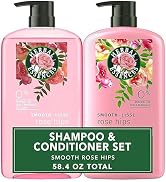 Herbal Essences Shampoo &amp; Conditioner Set, Smooth Collection, Paraben-Free, Color-Safe, with Rose...