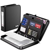 Tamfile Fireproof 3 Ring Binder with Zipper, 1.5 Inch D Ring Binder Hold Up 375 Sheets of 8.5"x11...
