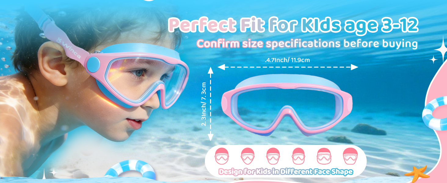 Kids Swim Goggles 2 Pack