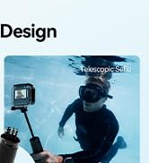 Svbony (2nd) 4in1 Floating Selfie Stick Tripod for GoPro Hero 13, 12, 11, 10, 9, 8, DJI OSMO Acti...