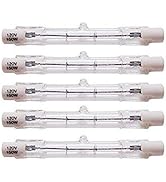 CTKcom 150-Watt 3.1-Inch T3 Halogen Light Bulbs(5 Pack) - J Type 78mm Double Ended 120 Volts 150 ...