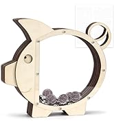 AORCMITN Wooden Piggy Bank Boalord for Kids Girls Boys Adult Clear Real Money Coin Bank Gifts for...