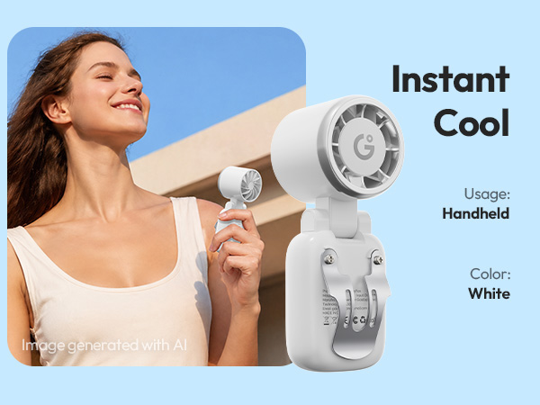 portable fan clip on for shirt hat backpack collar belt desktop 3-speed 180° tilt cycling gardening