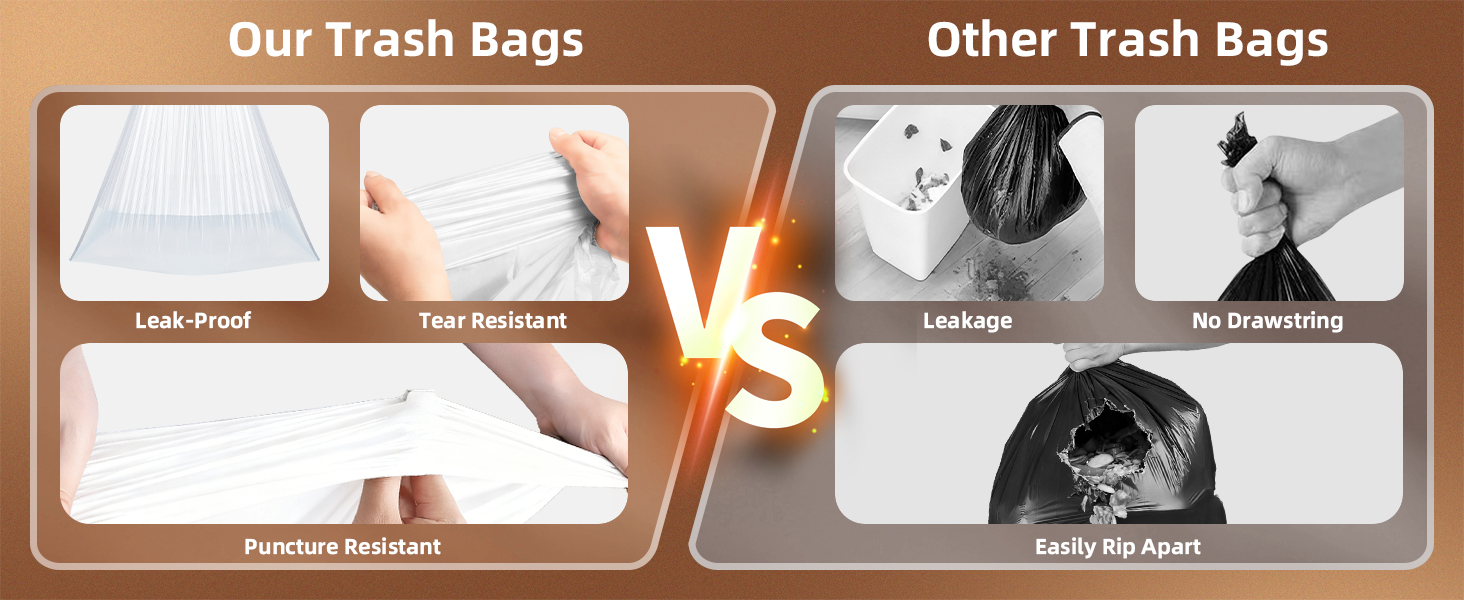 13 Gallon Drawstring Trash Bags