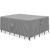 PureFit Patio Furniture Covers, Outdoor Table Furniture Cover Waterproof Rectangle, Patio Section...