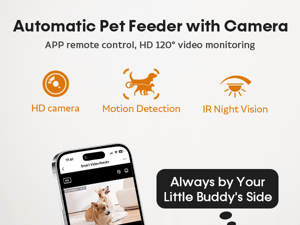 automatic cat feeder with camera
