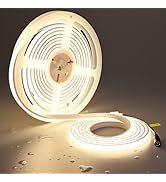 TOPAI Diffused 24V COB LED Strip Lights 4000K Natural White 16.4ft Waterproof Ultra Bright 350LM/...