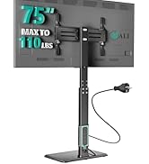 WALI Floor TV Stand with Power Outlet, Tall TV Stand Mount for 32-75 inch TV up to 110 lbs, Swive...