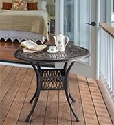 Patio Bistro Table with Umbrella Hole